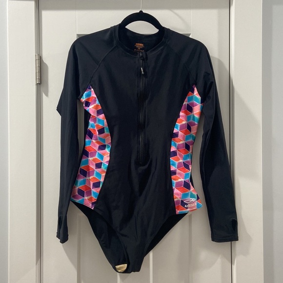 AXESEA Womens Long Sleeve Rash Guard Surfing One Piece Swimsuit women's 14 - Picture 1 of 13